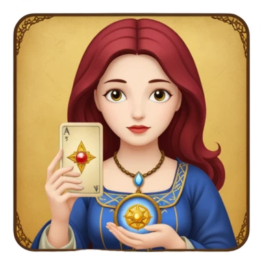 woman has tarot card sticker