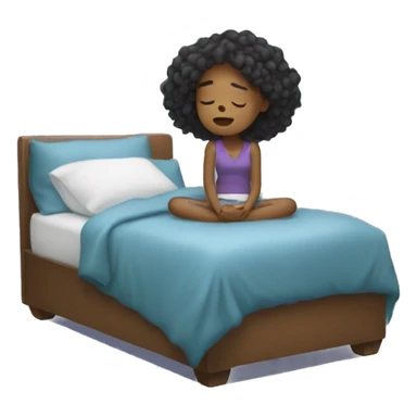 The girl who wake up in the evening without mood sticker