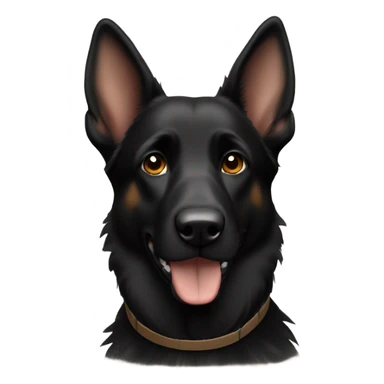 female black german shepherds with brown paws sticker