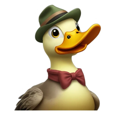 insulted duck sticker