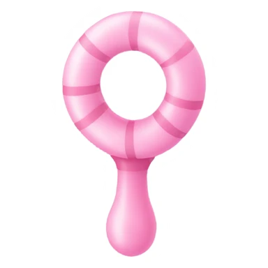 Pink baby rattle sticker