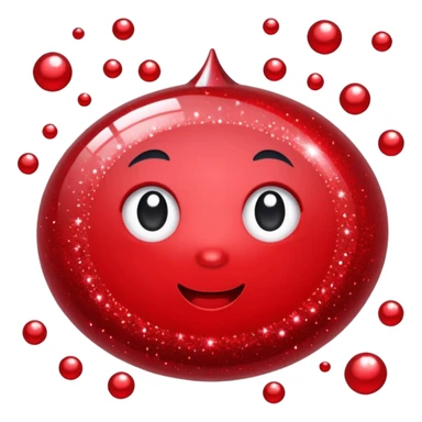 red glitter confirm check sticker