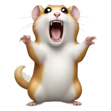 screaming hamster sticker