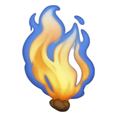 flamme entièrement bleue sticker