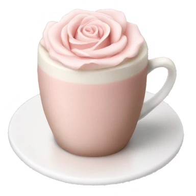 Light Pink Rose latte sticker