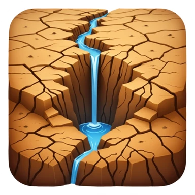 earthquake crack sticker