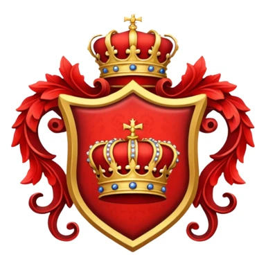 Royal crest (all red) sticker