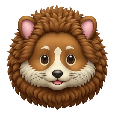 animal curly hair sticker