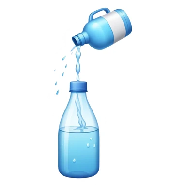 bottle spraying water out sticker