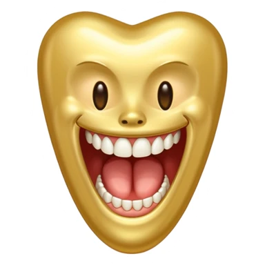 gold tooth without a face on it sticker