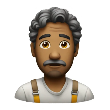 a sad painter artist sticker