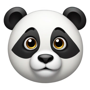 Panda with big eyes sticker
