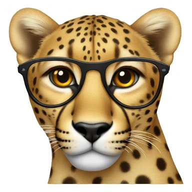 cheetah wearing glasses sticker