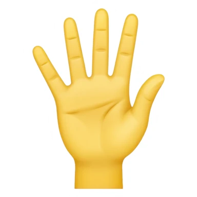 raised hand (stop gesture) but only the index finger pointing up, other fingers closed yellow emoji style  sticker