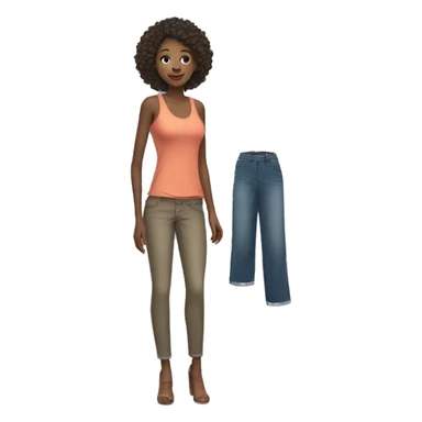 tall woman growing out of her clothes sticker