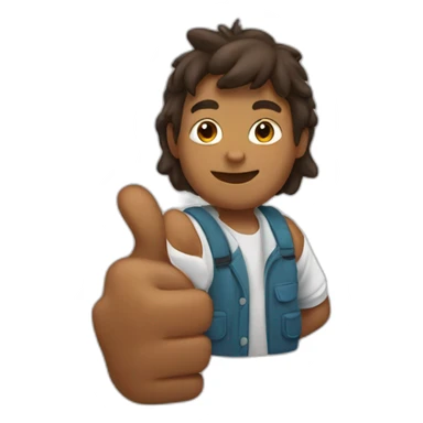 Dipper with thumb up sticker
