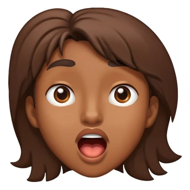 Looking at the side while open mouth sticker