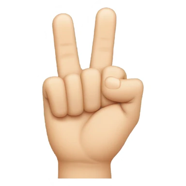 Create an image of with thumb out first finger out. Put two fingers inside and then last finger out. sticker