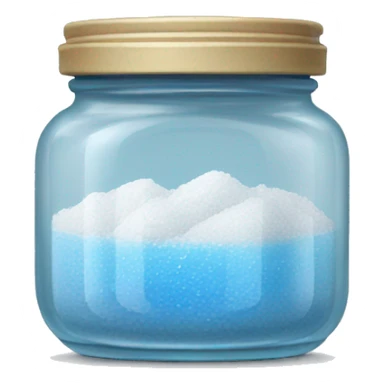 Salt in jars with blue lids sticker