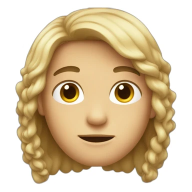 boy with long hait sticker