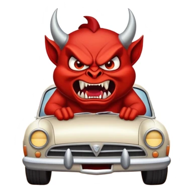 Taz devil getting mad at cars  sticker