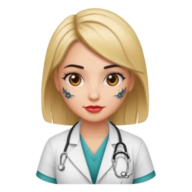 tattooed doctor girl sticker