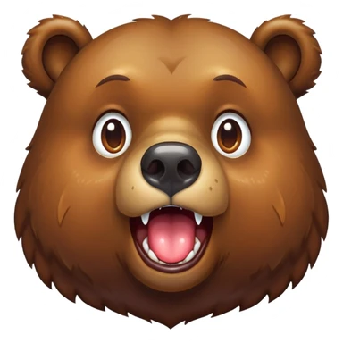 Jaw dropping bear drooling  sticker