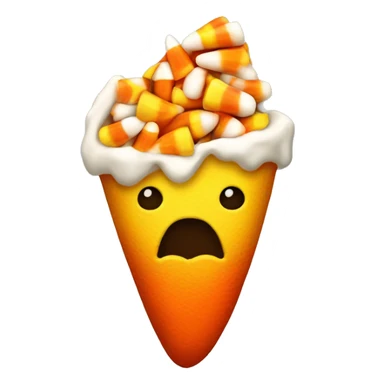 Candy corn with a bite taken out of it  sticker