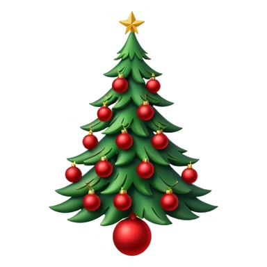christmas tree with red balls sticker