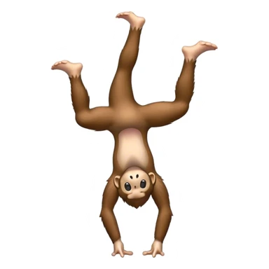 Monkey handstand sticker