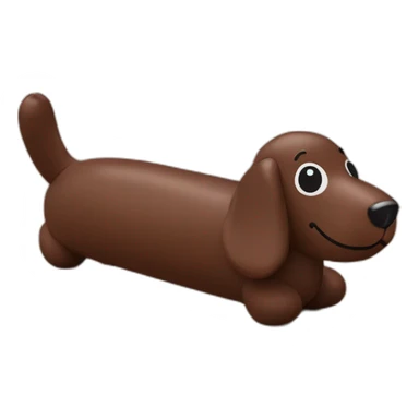 Chocolate sausage dog toy sticker