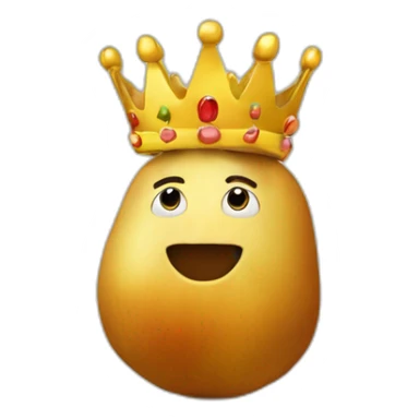 Une patate avec une couronne sticker