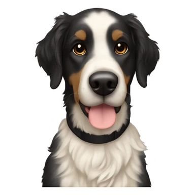 A black Golden retriever cross labrador cross poodle  sticker