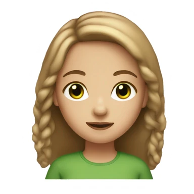 Light brown hair girl with green eyes sticker