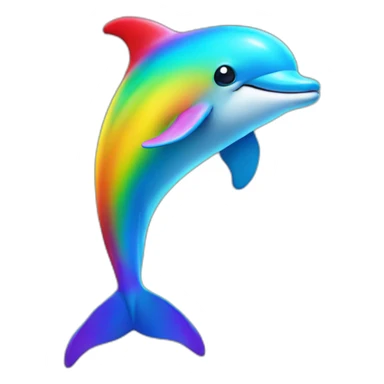 Rainbow Dolphin Full Body sticker
