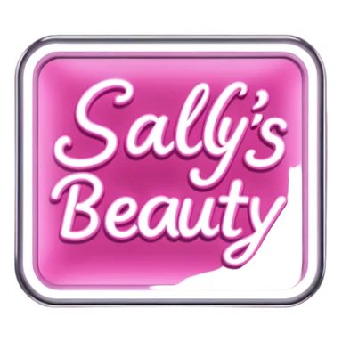 pink sallys beauty store in big letters sticker
