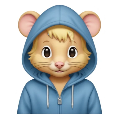 yellow haired mice with hoodie sticker