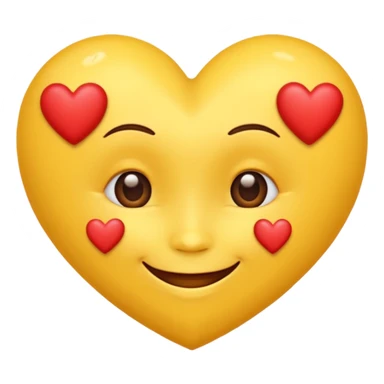 🫠 with hearts around it sticker