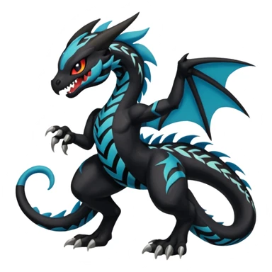 Meloetta-Venom-Stitch-Zekrom-Salandit-fusion, full body, tribal markings  sticker