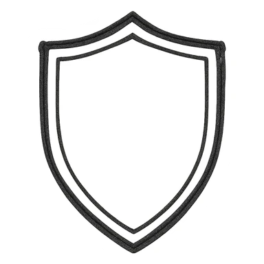 shield icon, hand drawn icon with no fill, sketchy and playful, modern style sticker