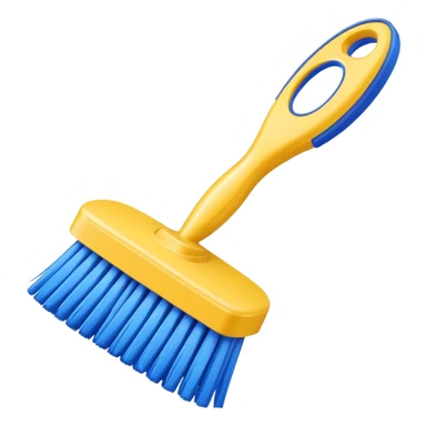 scrub brush, bright colors, no text sticker