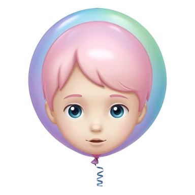 children's pastel balloon sticker