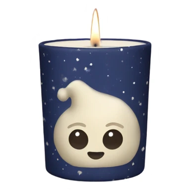 Beige winter vibe candle sticker