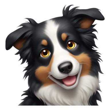 border collie crying with joy sticker