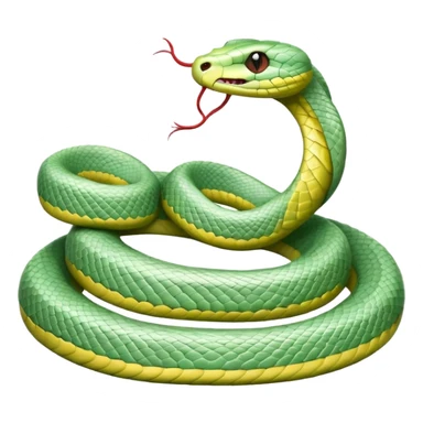 A pastel green snake sticker