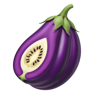 brinjal with small cut piece  sticker