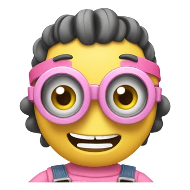 pink minion sticker