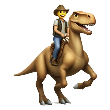 Dinosaur riding horse sticker