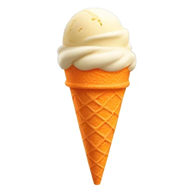 orange and vanilla ice cream cone sticker