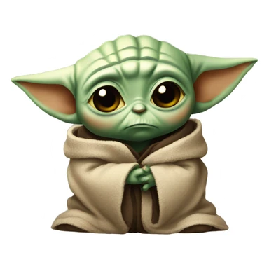 Sad baby Yoda sticker